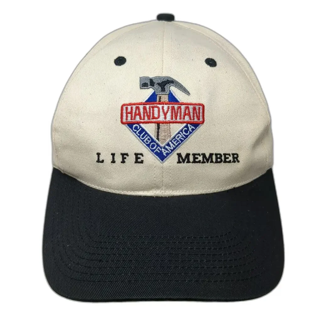 Handyman Club of America Life Member Snapback Beige Black One Size Hat Hammer